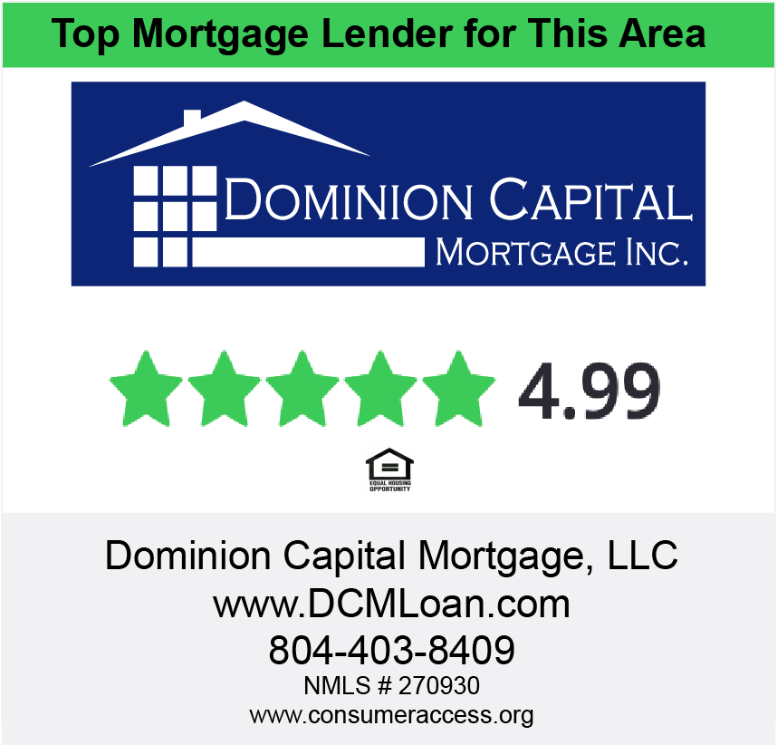 Picture of Dominion Capital Mortgage 4.99 Star rating links to DCM website